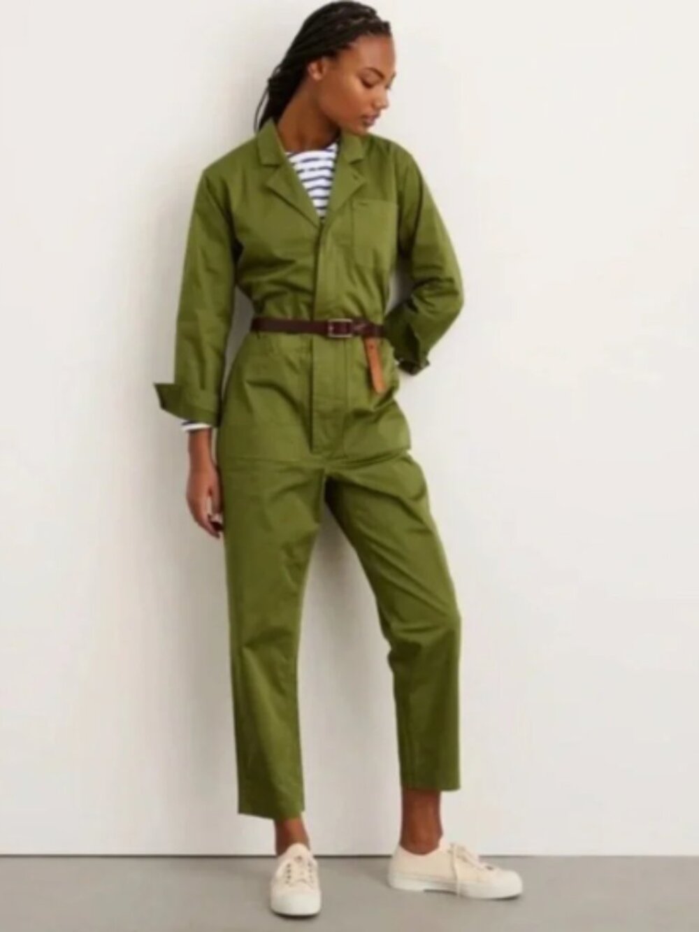 Alex Mill Standard Jumpsuit in Cotton Twill Army Green